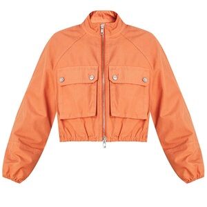 Veronica Beard Kaiya Balloon-Sleeve Bomber Jacket